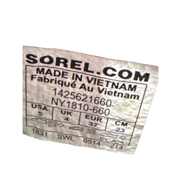 Sorel Womens Red Pink black Waterproof Winter Boots Size 5 SKU8110 - Picture 10 of 12